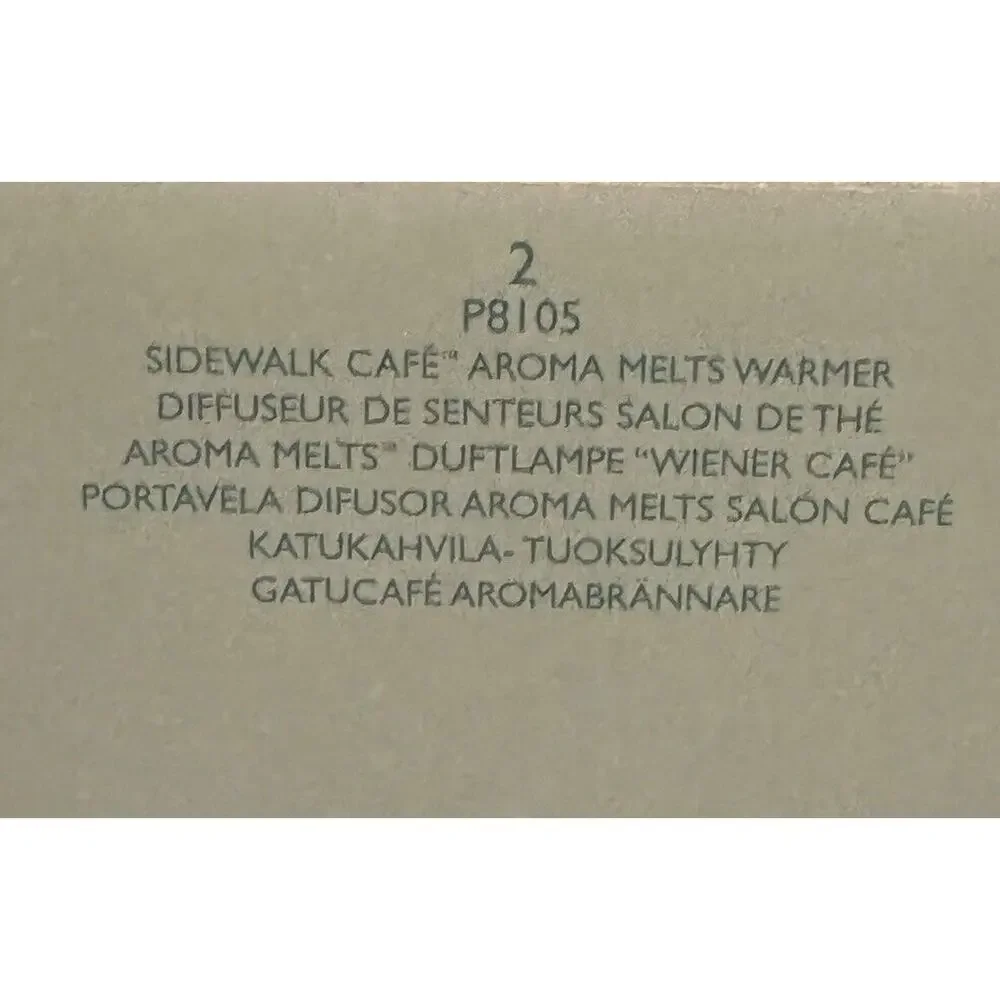 PartyLite P8105 Sidewalk Cafe Aroma Melts Warmer Teapot with Box Christmas Gift‎